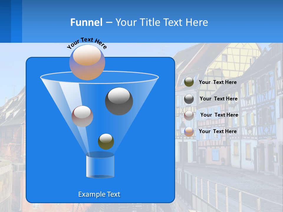 A Row Of Old Buildings With A Blue Sky In The Background PowerPoint Template