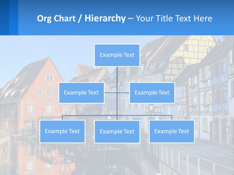 A Row Of Old Buildings With A Blue Sky In The Background PowerPoint Template