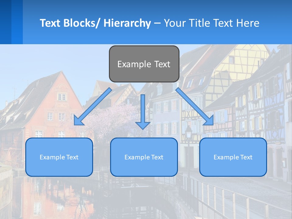 A Row Of Old Buildings With A Blue Sky In The Background PowerPoint Template