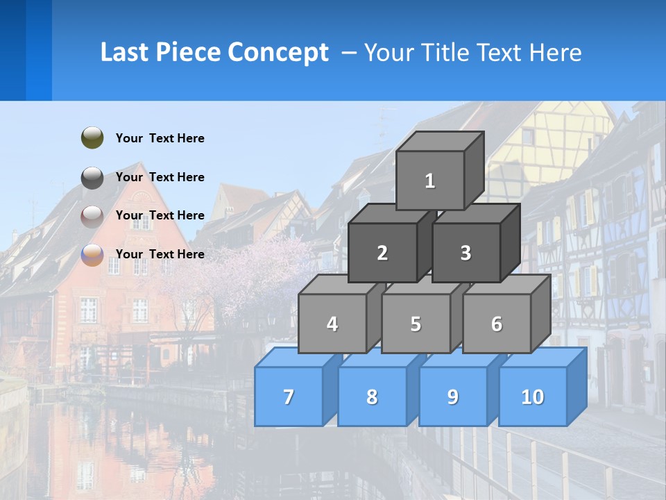 A Row Of Old Buildings With A Blue Sky In The Background PowerPoint Template