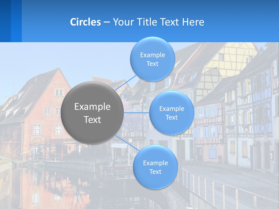 A Row Of Old Buildings With A Blue Sky In The Background PowerPoint Template