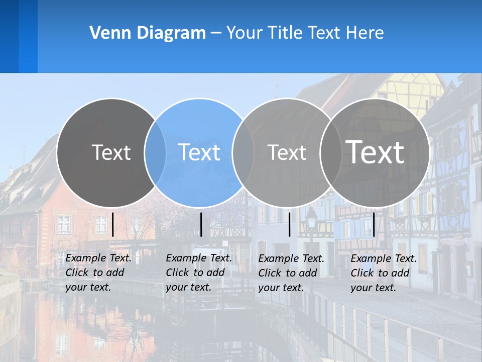 A Row Of Old Buildings With A Blue Sky In The Background PowerPoint Template