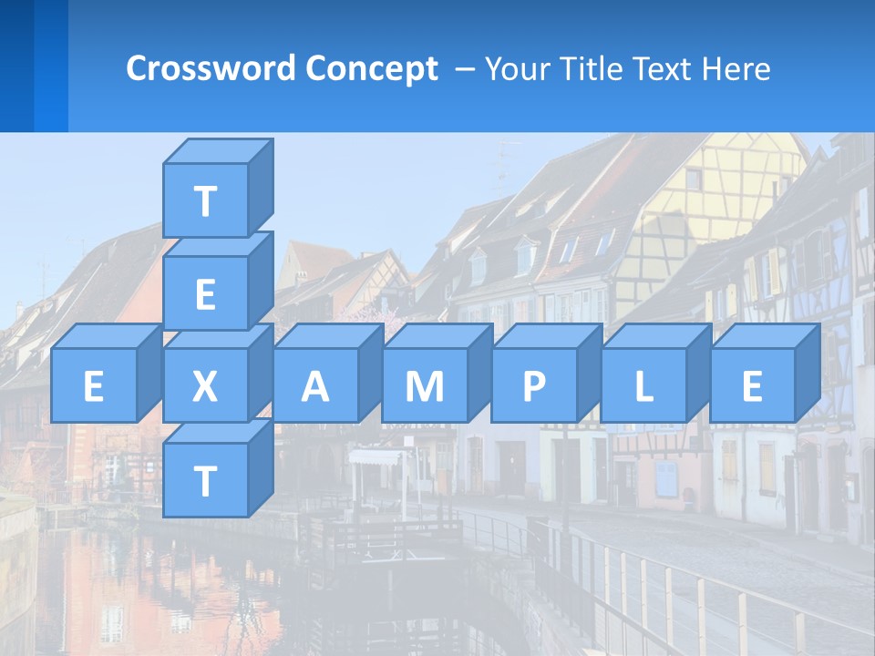 A Row Of Old Buildings With A Blue Sky In The Background PowerPoint Template
