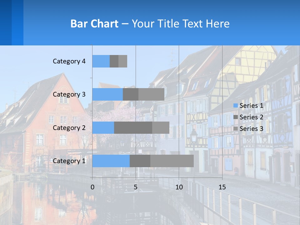 A Row Of Old Buildings With A Blue Sky In The Background PowerPoint Template