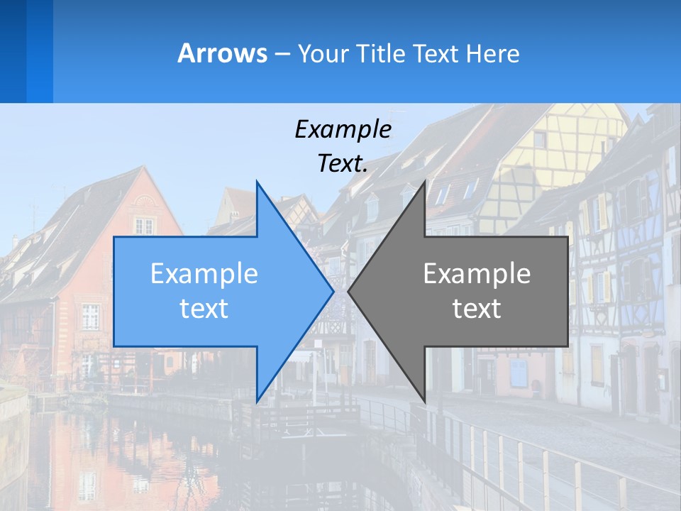 A Row Of Old Buildings With A Blue Sky In The Background PowerPoint Template