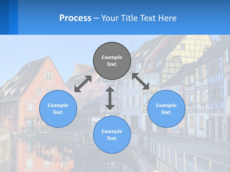 A Row Of Old Buildings With A Blue Sky In The Background PowerPoint Template