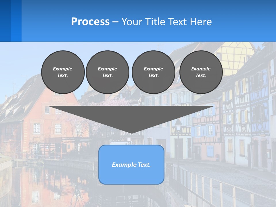 A Row Of Old Buildings With A Blue Sky In The Background PowerPoint Template