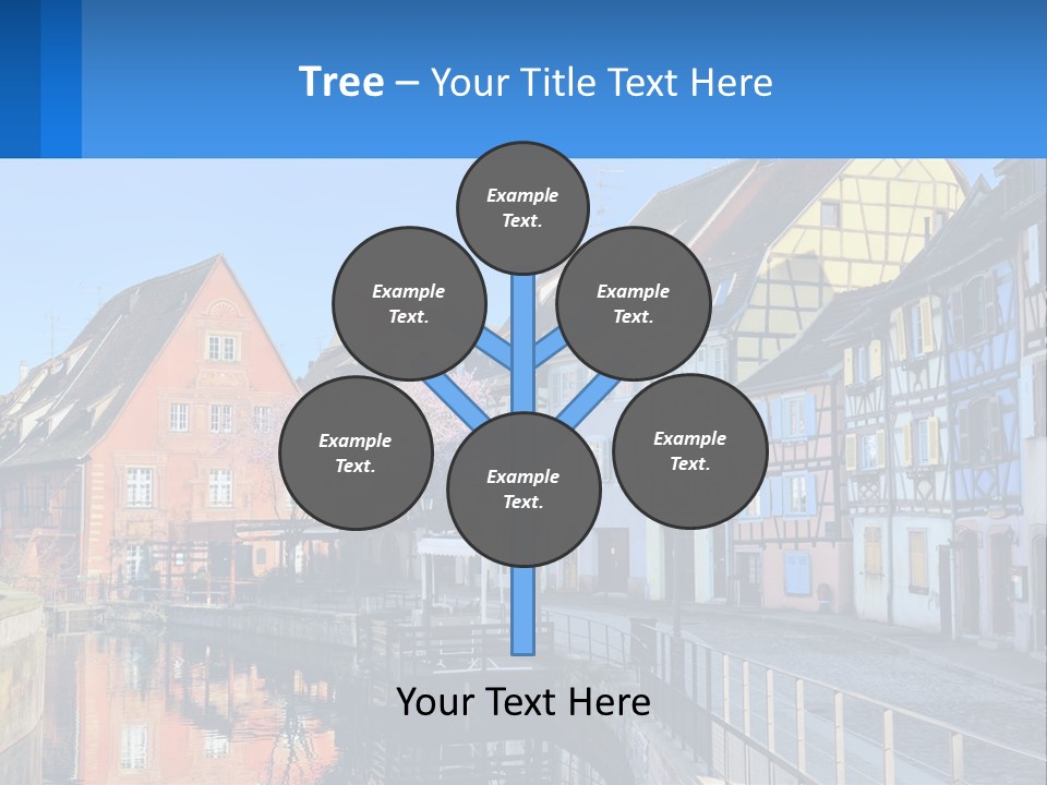 A Row Of Old Buildings With A Blue Sky In The Background PowerPoint Template