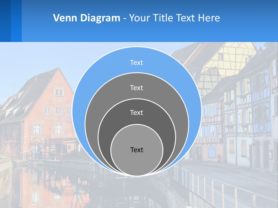 A Row Of Old Buildings With A Blue Sky In The Background PowerPoint Template