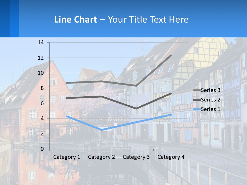 A Row Of Old Buildings With A Blue Sky In The Background PowerPoint Template