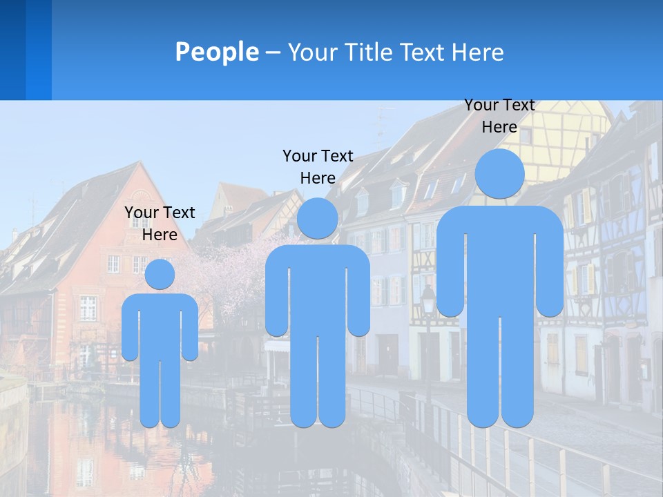 A Row Of Old Buildings With A Blue Sky In The Background PowerPoint Template