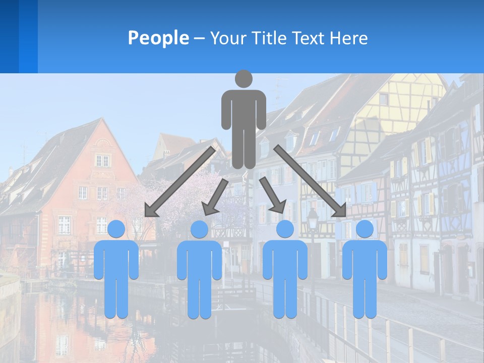 A Row Of Old Buildings With A Blue Sky In The Background PowerPoint Template