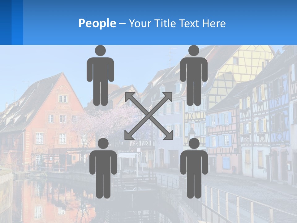 A Row Of Old Buildings With A Blue Sky In The Background PowerPoint Template