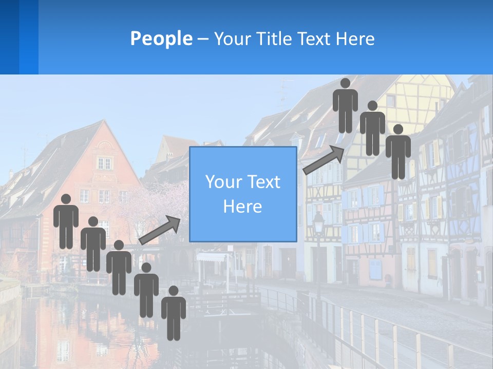 A Row Of Old Buildings With A Blue Sky In The Background PowerPoint Template