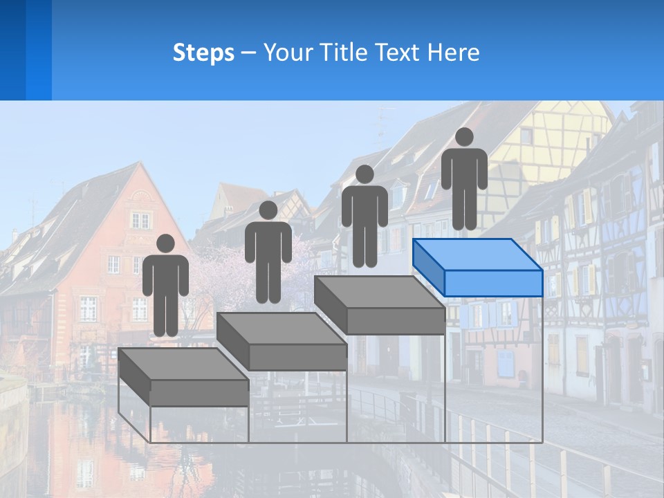 A Row Of Old Buildings With A Blue Sky In The Background PowerPoint Template