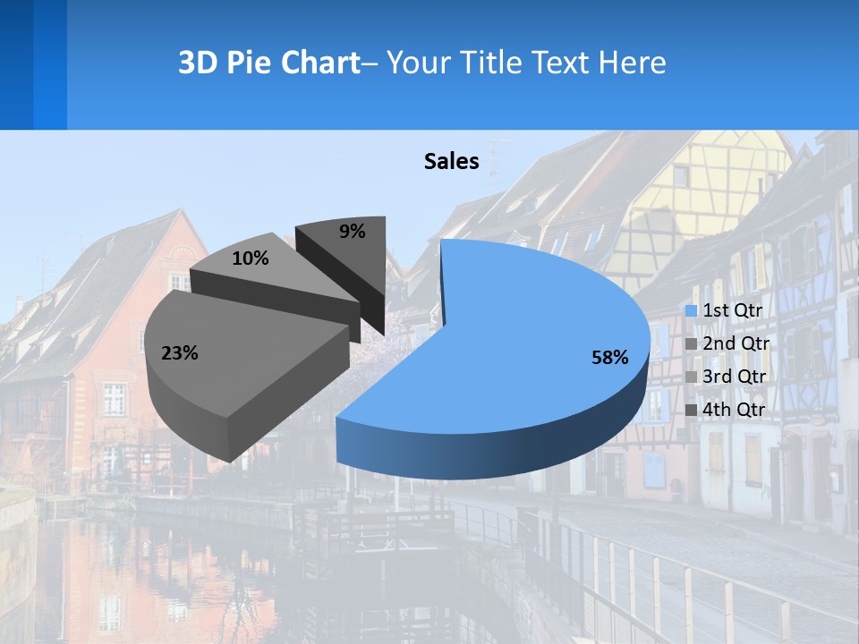 A Row Of Old Buildings With A Blue Sky In The Background PowerPoint Template