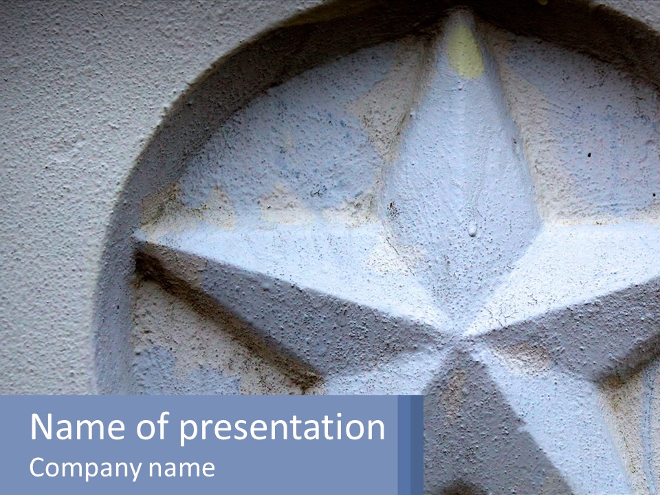 A Star On The Side Of A Building PowerPoint Template