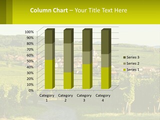 A Scenic View Of A Small Town Surrounded By Green Fields PowerPoint Template