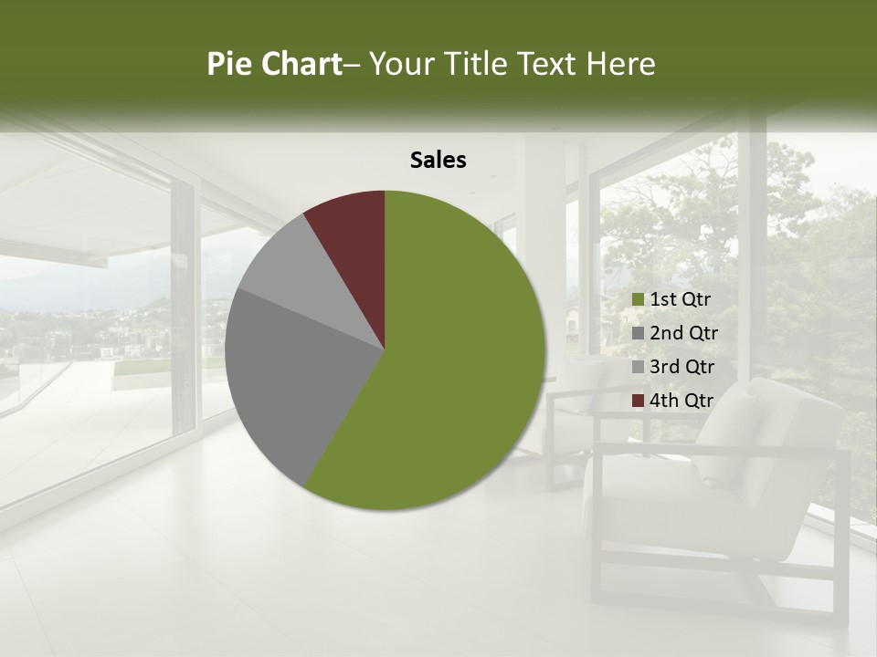A Living Room Filled With Furniture And Large Windows PowerPoint Template