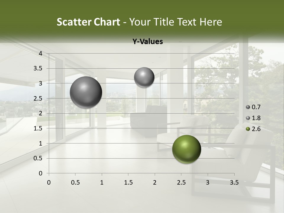A Living Room Filled With Furniture And Large Windows PowerPoint Template