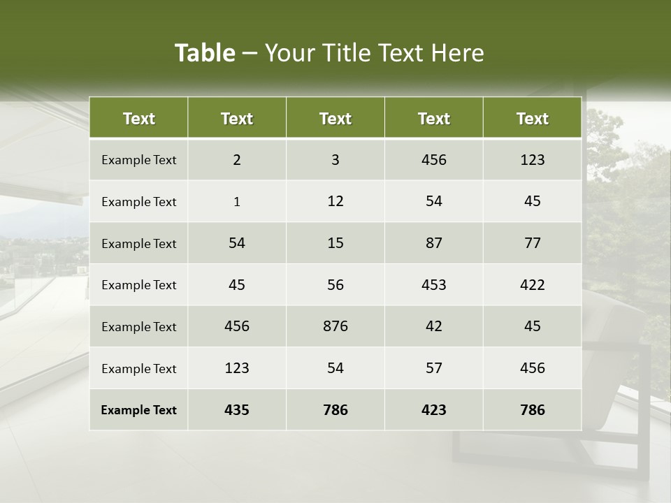 A Living Room Filled With Furniture And Large Windows PowerPoint Template