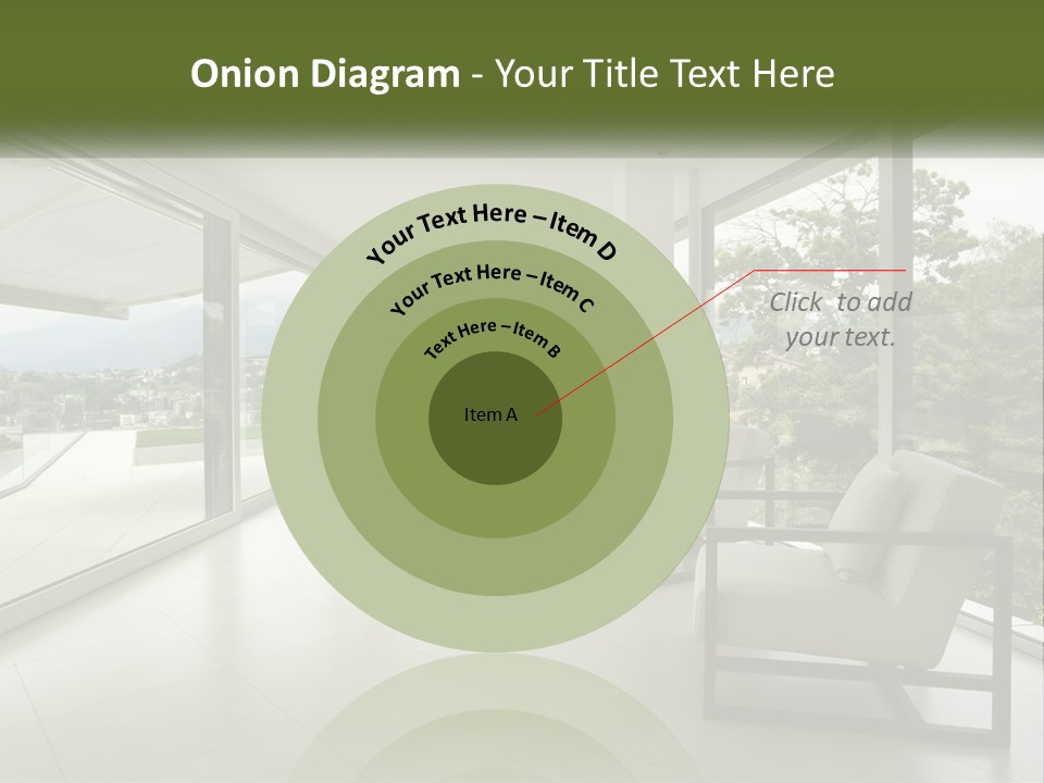 A Living Room Filled With Furniture And Large Windows PowerPoint Template