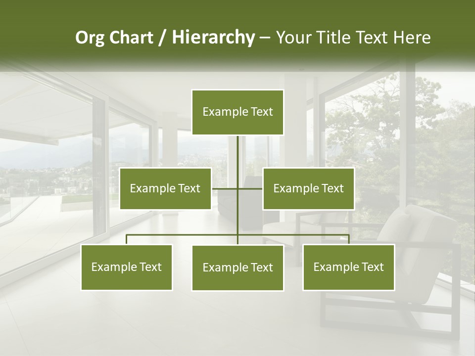 A Living Room Filled With Furniture And Large Windows PowerPoint Template