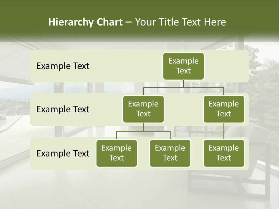 A Living Room Filled With Furniture And Large Windows PowerPoint Template