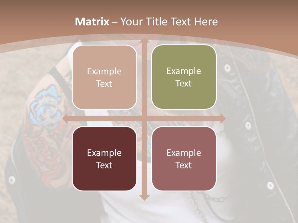 A Woman With A Leather Jacket And Sunglasses Sitting On A Rock PowerPoint Template