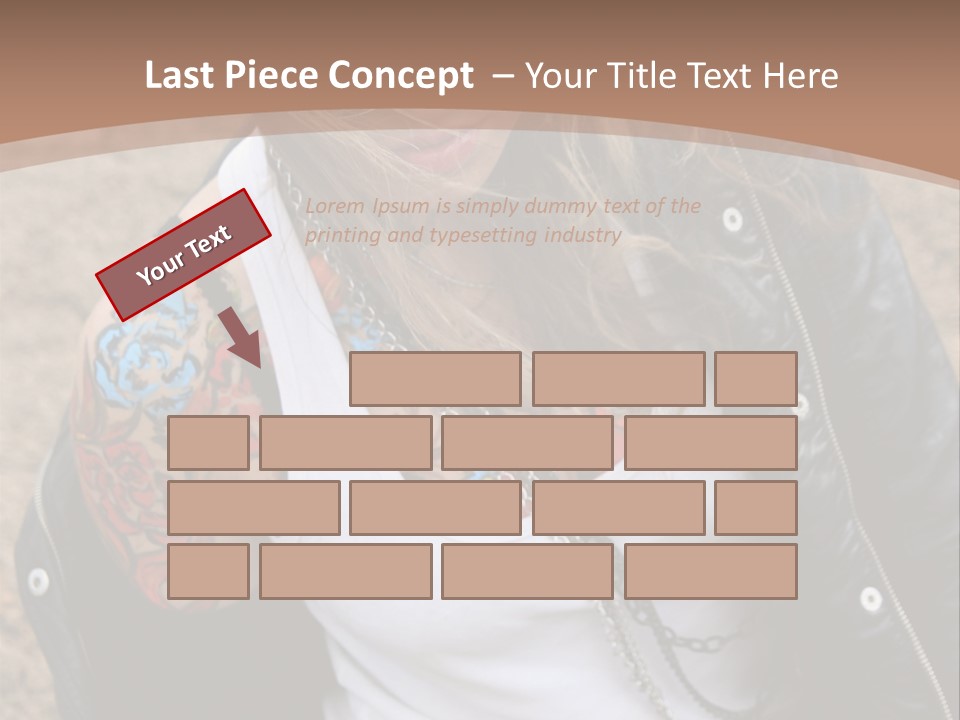 A Woman With A Leather Jacket And Sunglasses Sitting On A Rock PowerPoint Template