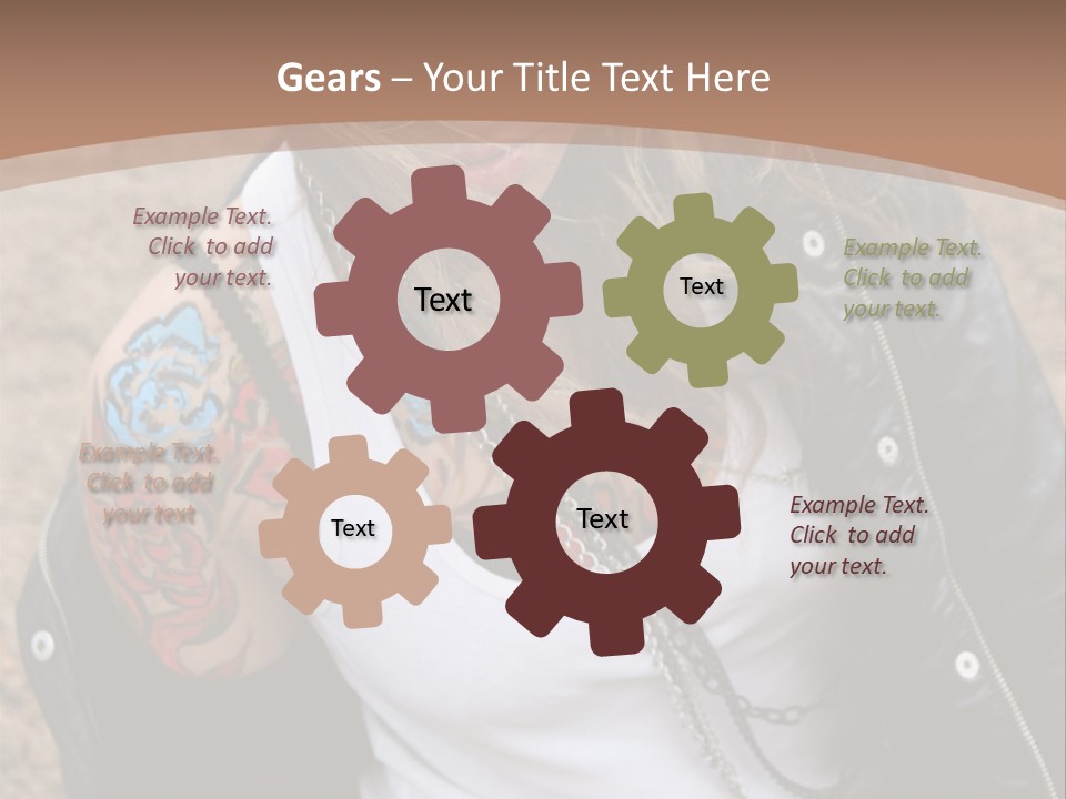 A Woman With A Leather Jacket And Sunglasses Sitting On A Rock PowerPoint Template