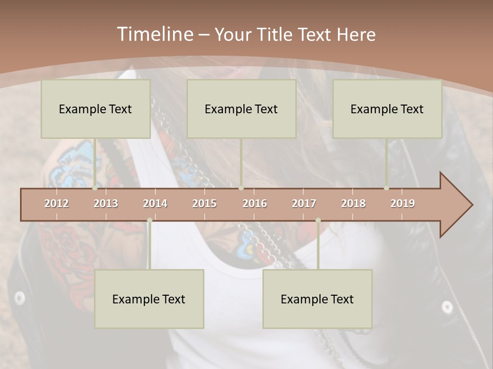 A Woman With A Leather Jacket And Sunglasses Sitting On A Rock PowerPoint Template