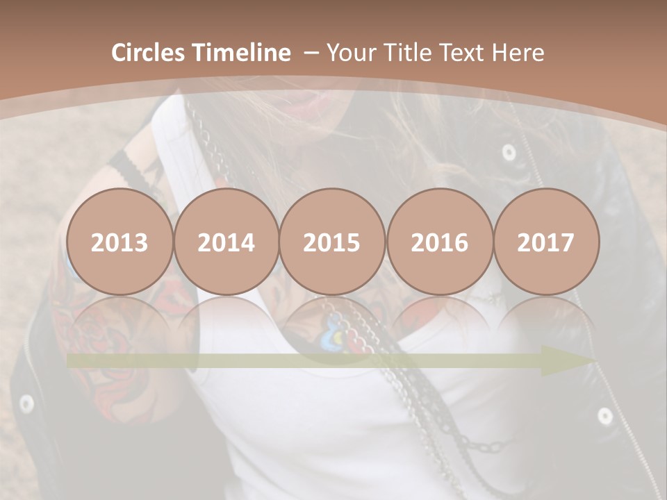 A Woman With A Leather Jacket And Sunglasses Sitting On A Rock PowerPoint Template