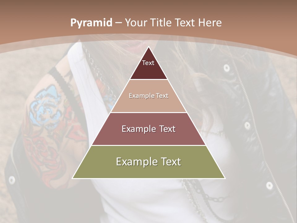 A Woman With A Leather Jacket And Sunglasses Sitting On A Rock PowerPoint Template