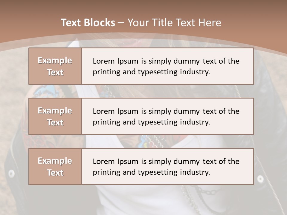 A Woman With A Leather Jacket And Sunglasses Sitting On A Rock PowerPoint Template