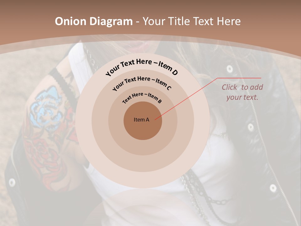 A Woman With A Leather Jacket And Sunglasses Sitting On A Rock PowerPoint Template