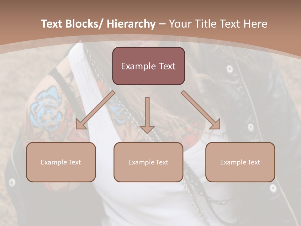 A Woman With A Leather Jacket And Sunglasses Sitting On A Rock PowerPoint Template