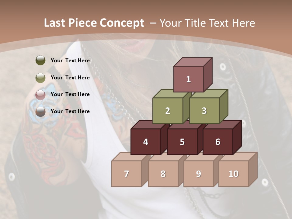 A Woman With A Leather Jacket And Sunglasses Sitting On A Rock PowerPoint Template