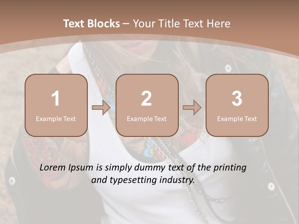 A Woman With A Leather Jacket And Sunglasses Sitting On A Rock PowerPoint Template