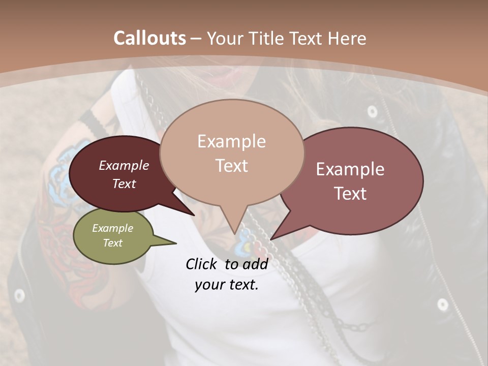 A Woman With A Leather Jacket And Sunglasses Sitting On A Rock PowerPoint Template