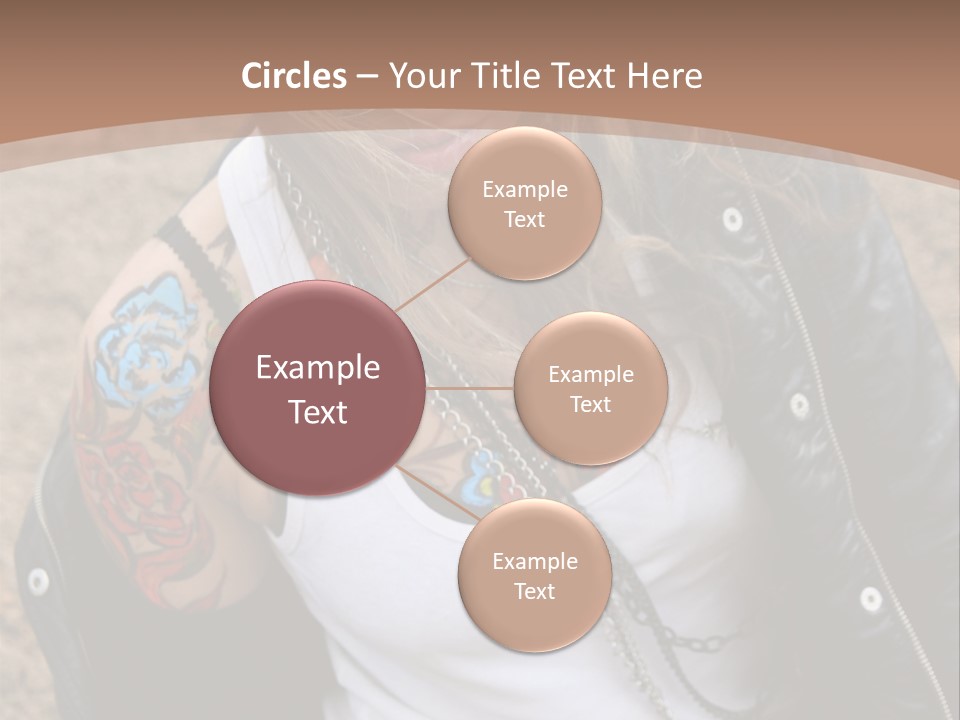 A Woman With A Leather Jacket And Sunglasses Sitting On A Rock PowerPoint Template