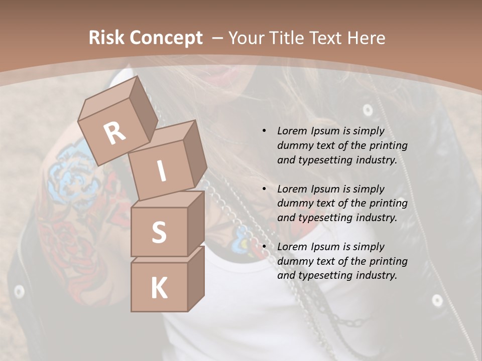 A Woman With A Leather Jacket And Sunglasses Sitting On A Rock PowerPoint Template