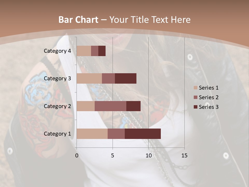 A Woman With A Leather Jacket And Sunglasses Sitting On A Rock PowerPoint Template