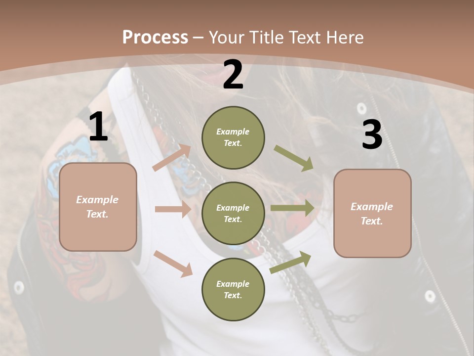 A Woman With A Leather Jacket And Sunglasses Sitting On A Rock PowerPoint Template