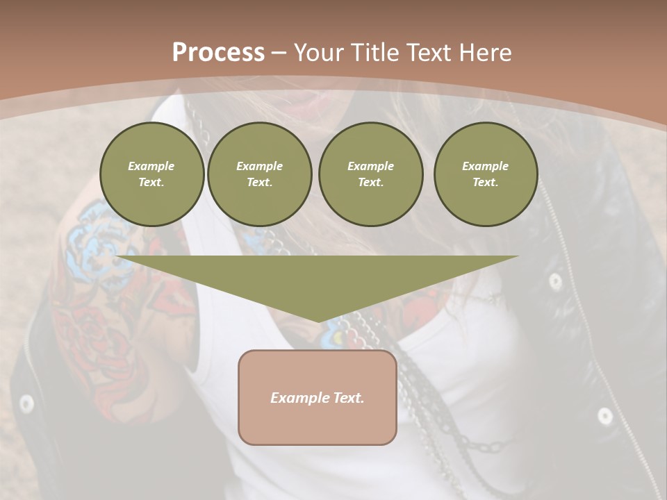 A Woman With A Leather Jacket And Sunglasses Sitting On A Rock PowerPoint Template