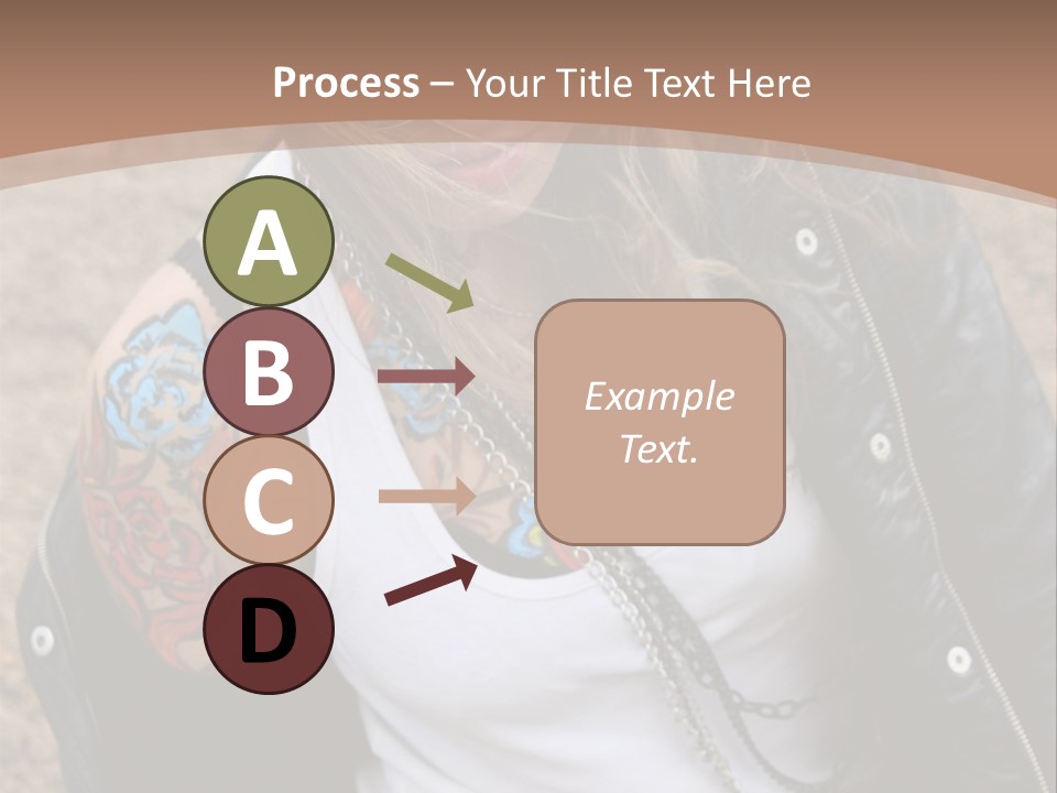 A Woman With A Leather Jacket And Sunglasses Sitting On A Rock PowerPoint Template