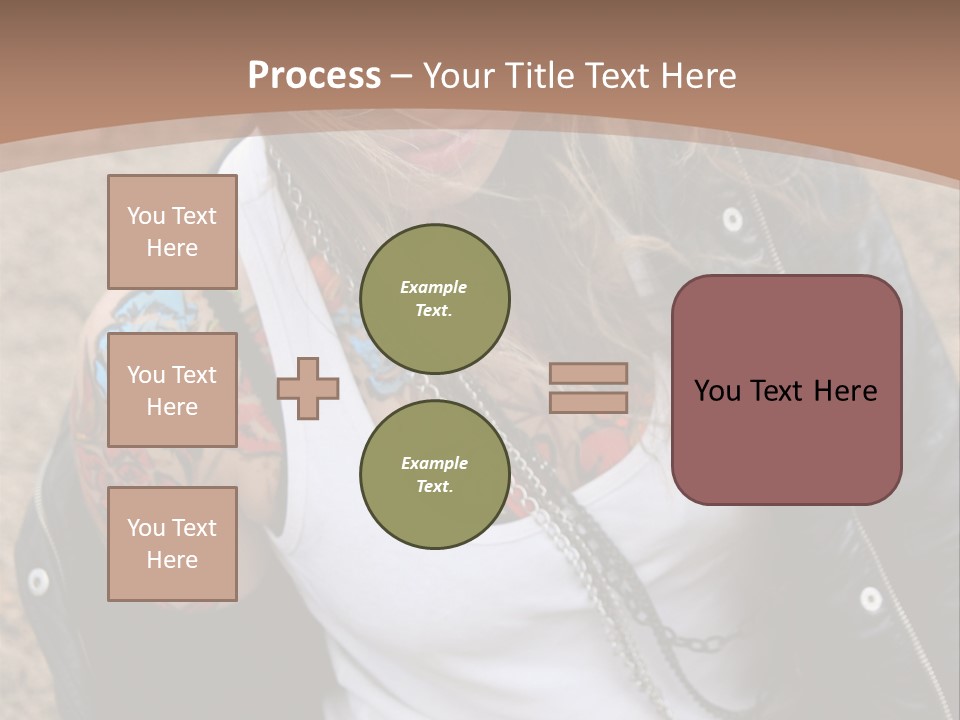 A Woman With A Leather Jacket And Sunglasses Sitting On A Rock PowerPoint Template