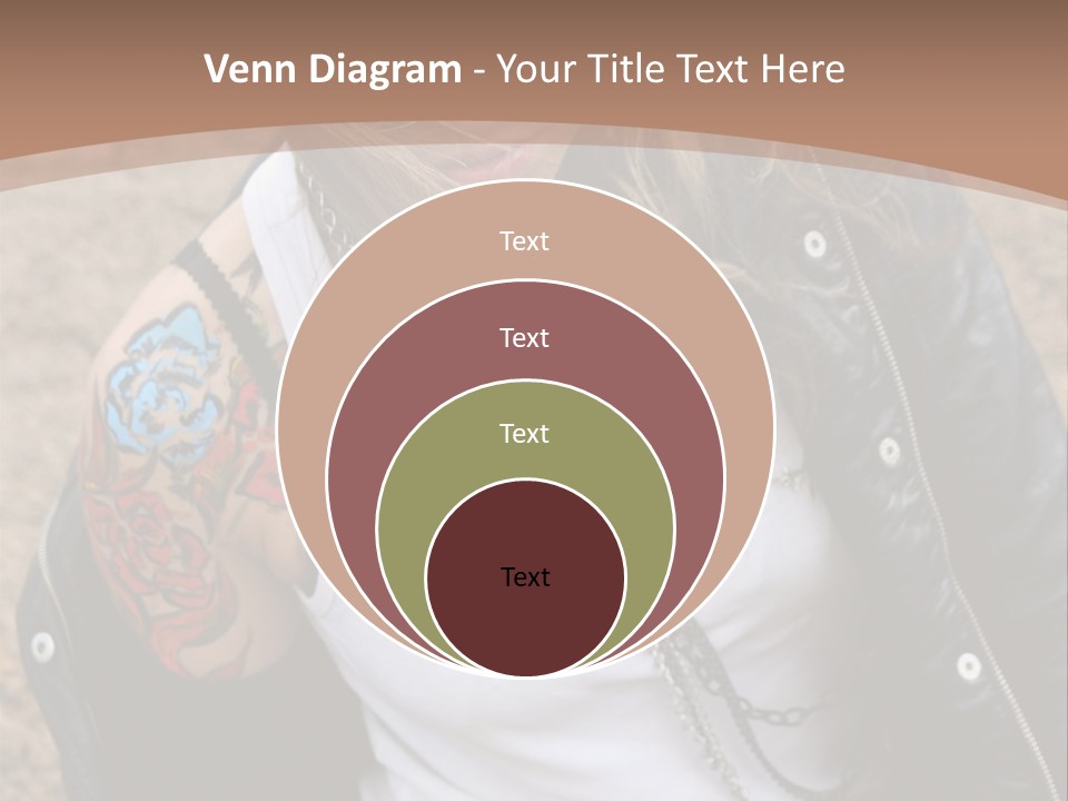 A Woman With A Leather Jacket And Sunglasses Sitting On A Rock PowerPoint Template