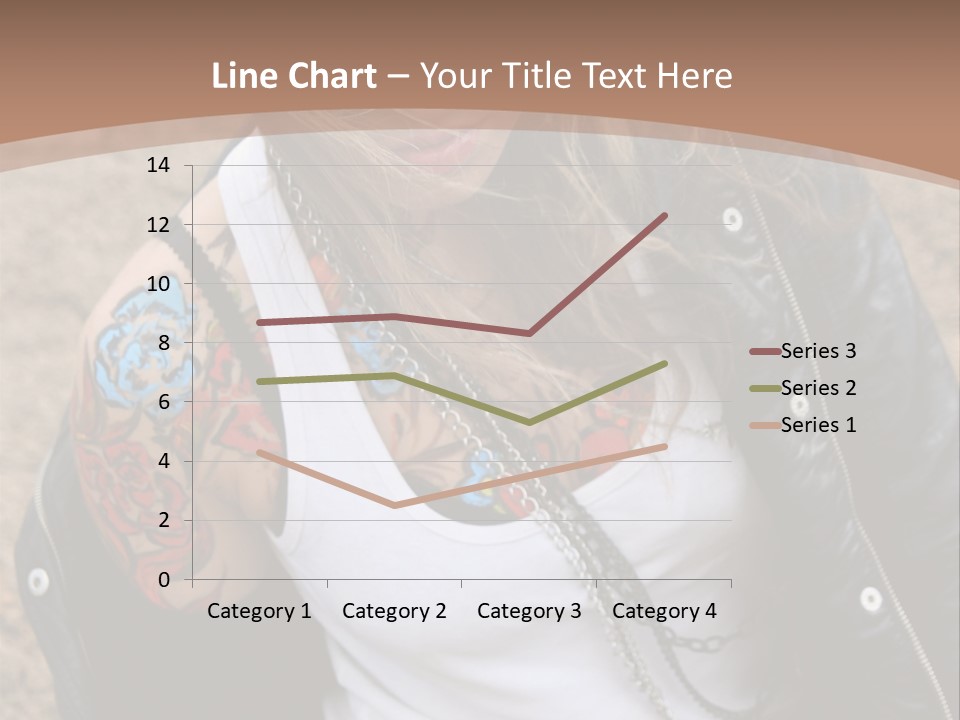A Woman With A Leather Jacket And Sunglasses Sitting On A Rock PowerPoint Template