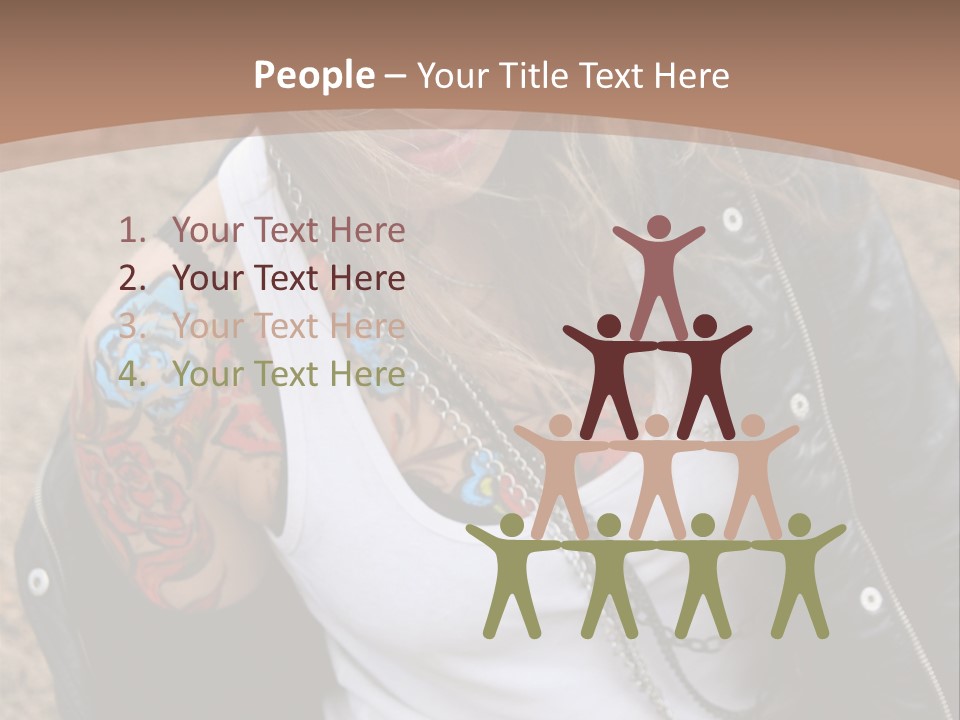 A Woman With A Leather Jacket And Sunglasses Sitting On A Rock PowerPoint Template